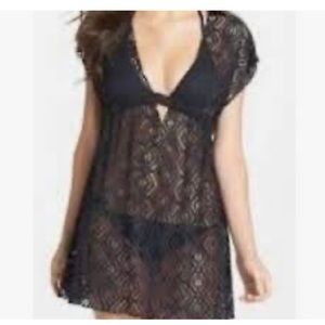 BECCA Black Eyelet Beach Cover Up